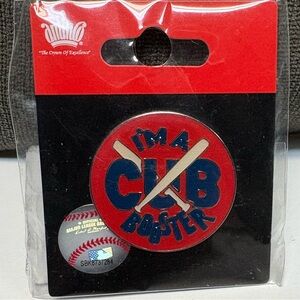 Red and Blue I'm a Cub Booster Pin